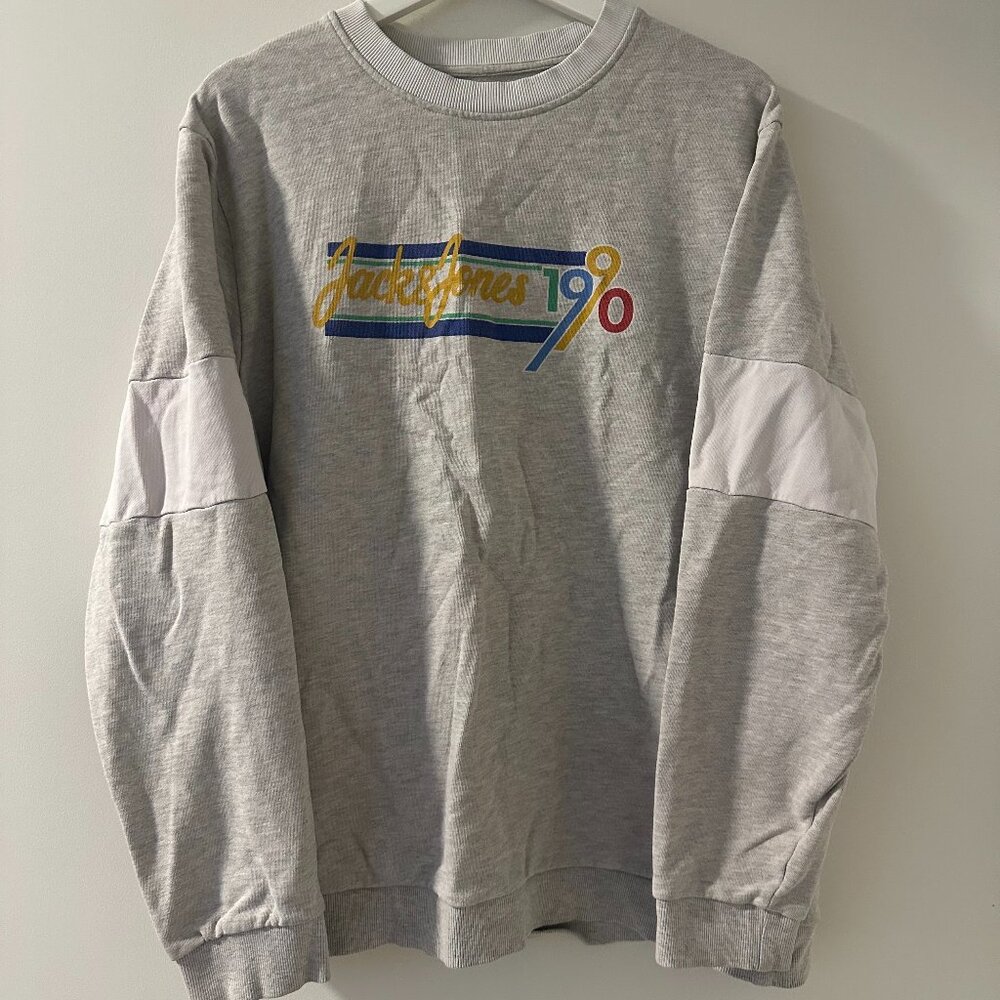 Jack & Jones Gray Crew Neck Sweater